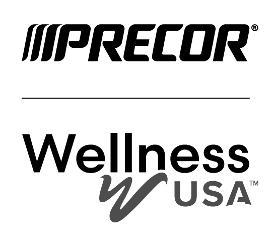 Precor Wellness USA Co-brand Vertical Black 2x